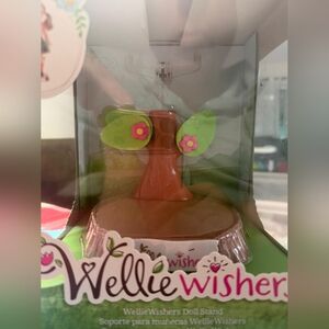NWT American Girl WellieWishers Doll Stand with Pink and Green Accents